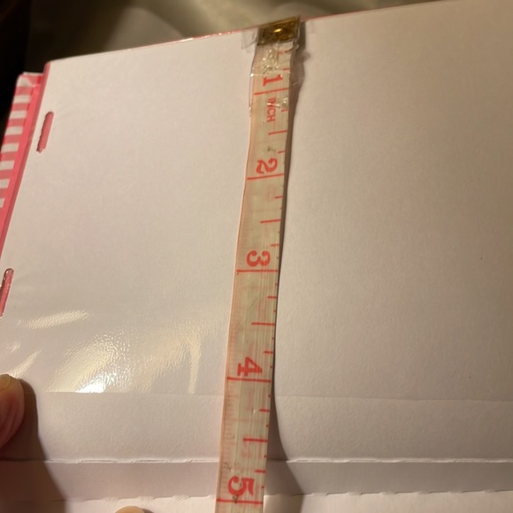 NWOT-pink gingham fabric photo book w/lime green ribbon closure - Picture 8 of 8